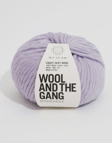 Wool and the Gang Yarn & Wool Lilac Powder Crazy Sexy Wool, Chunky Yarn, Wool and the Gang 700461295495