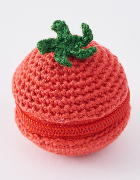 Behind the makes - Charlie makes Tiny Tomato Crochet Zipped Pouch Kit by Cosmo