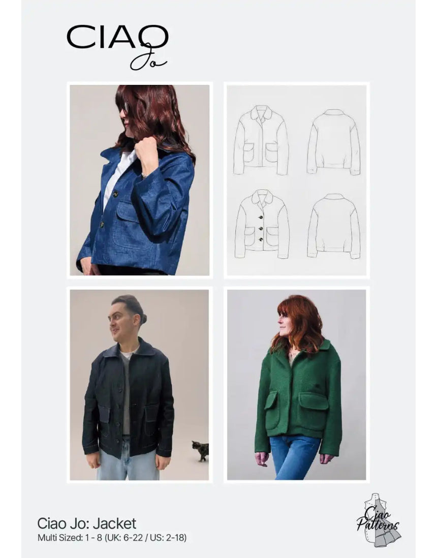 Jo Jacket Paper Sewing Pattern, Ciao Patterns