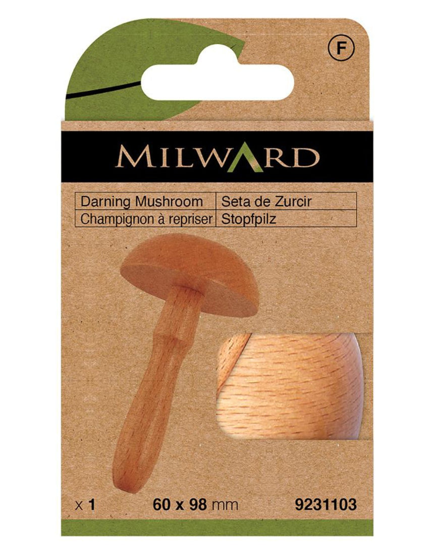 Milward Green Wooden Mushroom Darner
