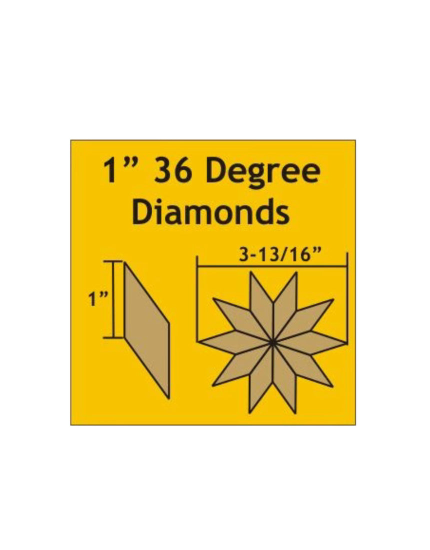 36 Degree Diamonds Paper Pieces for English Paper Piecing