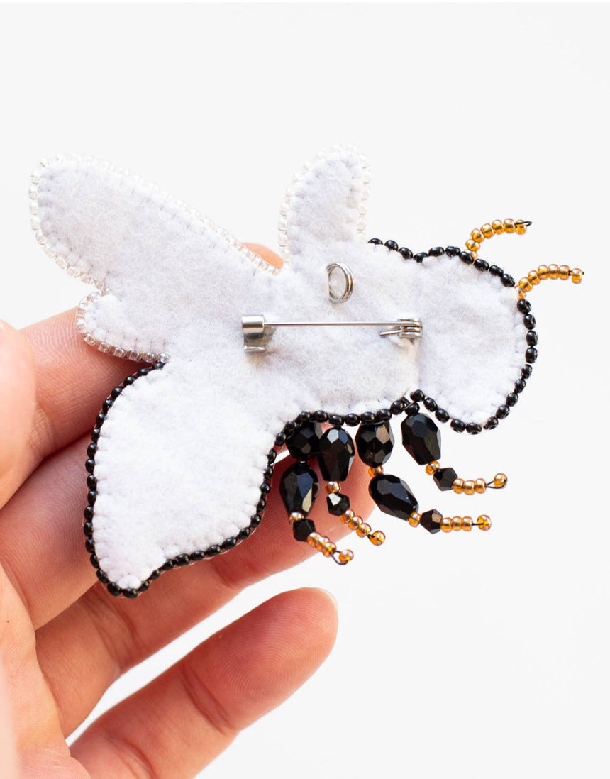 Bee Beaded Embroidery Brooch/Hanging Decoration Kit