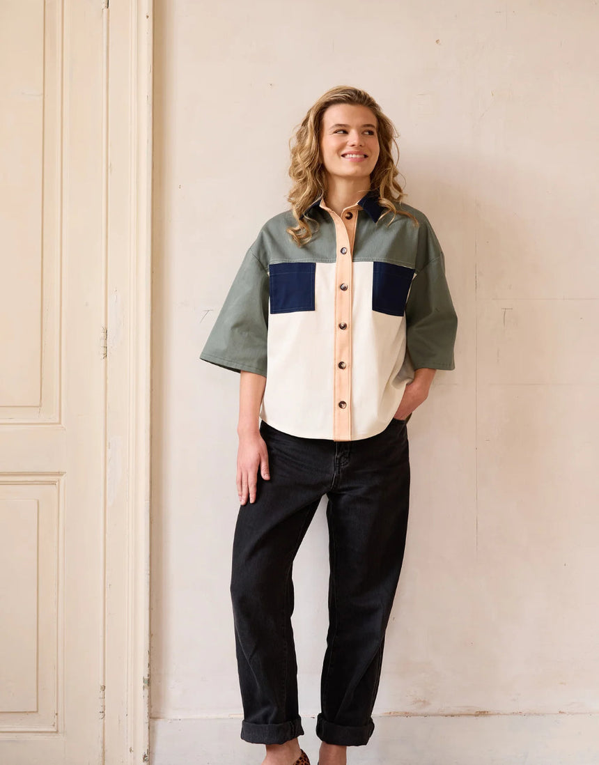 Bertie Shirt Paper Sewing Pattern, Atelier Jupe