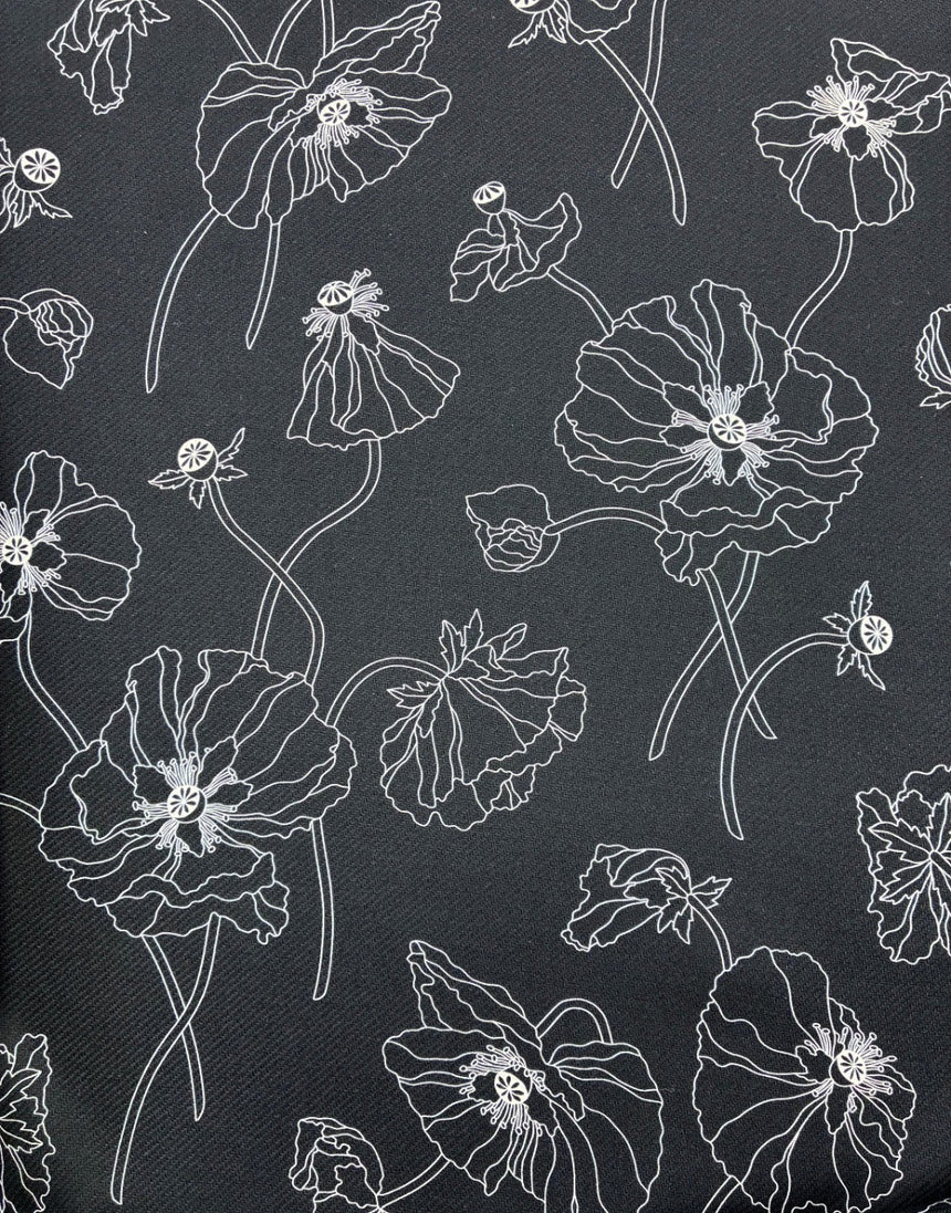 Liberty Fabrics x Manteco® MWool® Fabric, Bloom Silhouette