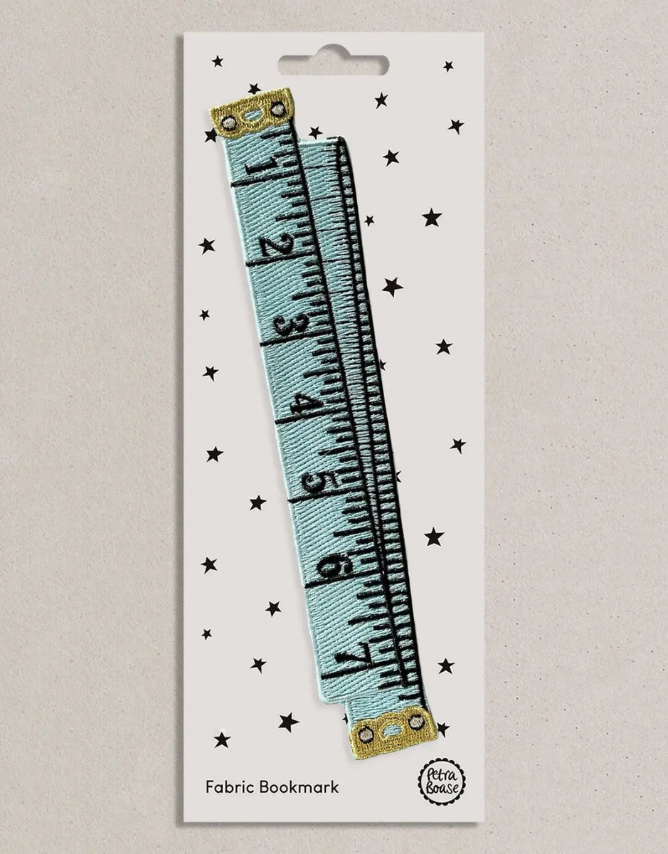 Bookmark Measuring Blue Tape Measure Embroidered Bookmark, Petra Boase – Clothkits