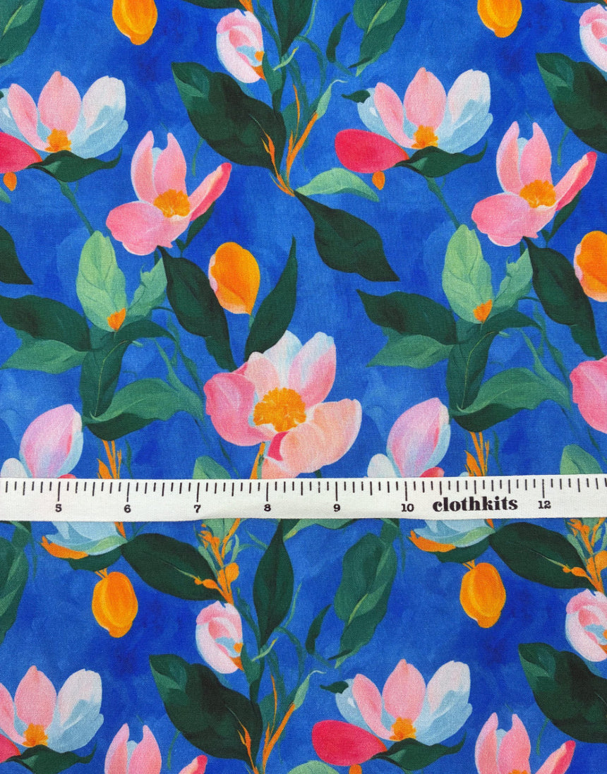 Magnolia Sky Stretch Viscose Fabric