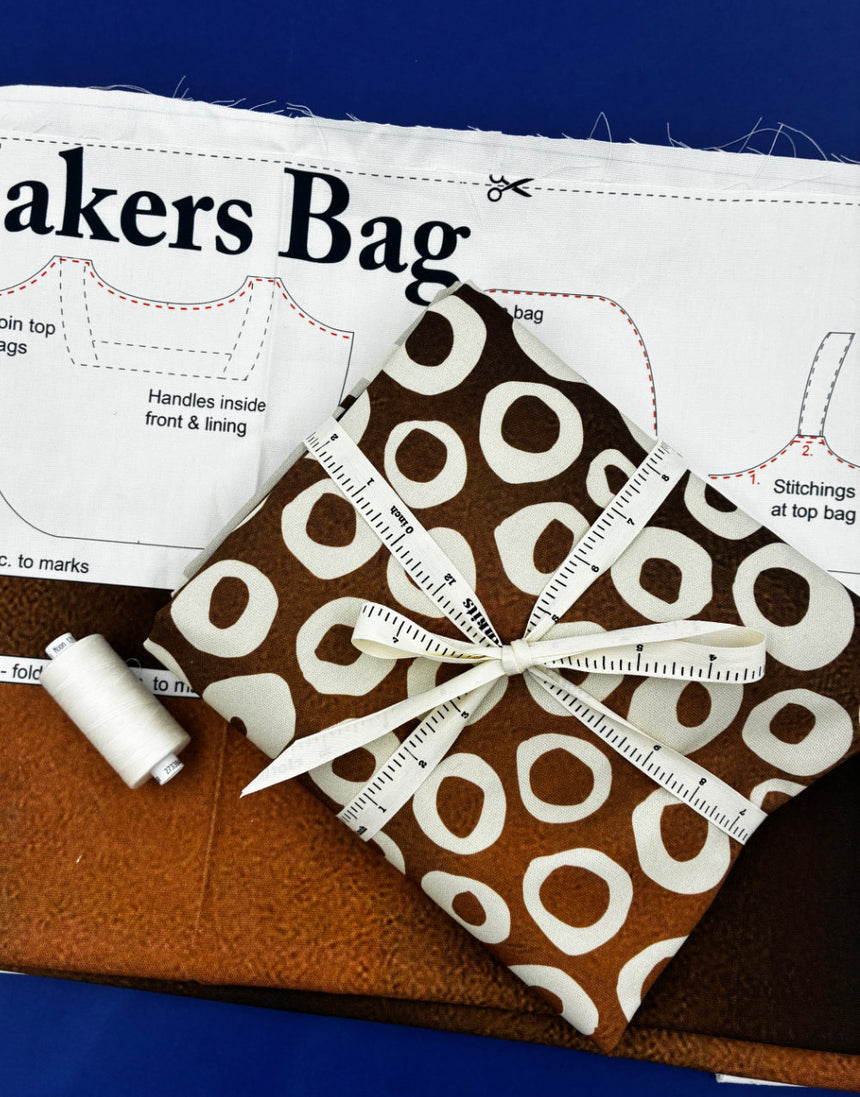 Mocha Pebble Makers Bag Sewing Kit