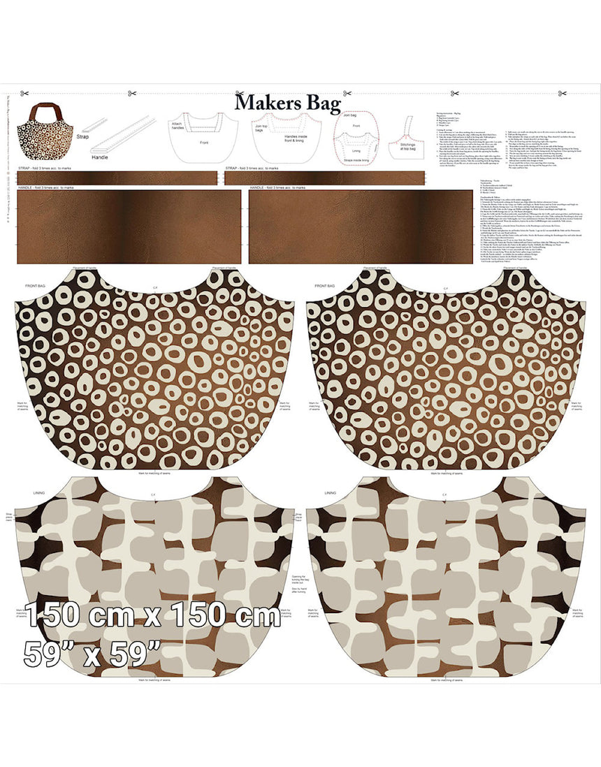 Mocha Pebble Makers Bag Sewing Kit