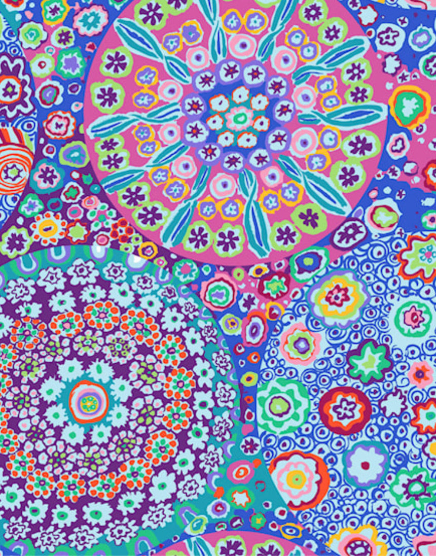 Millefiore Aqua Cotton Lawn, Kaffe Fassett