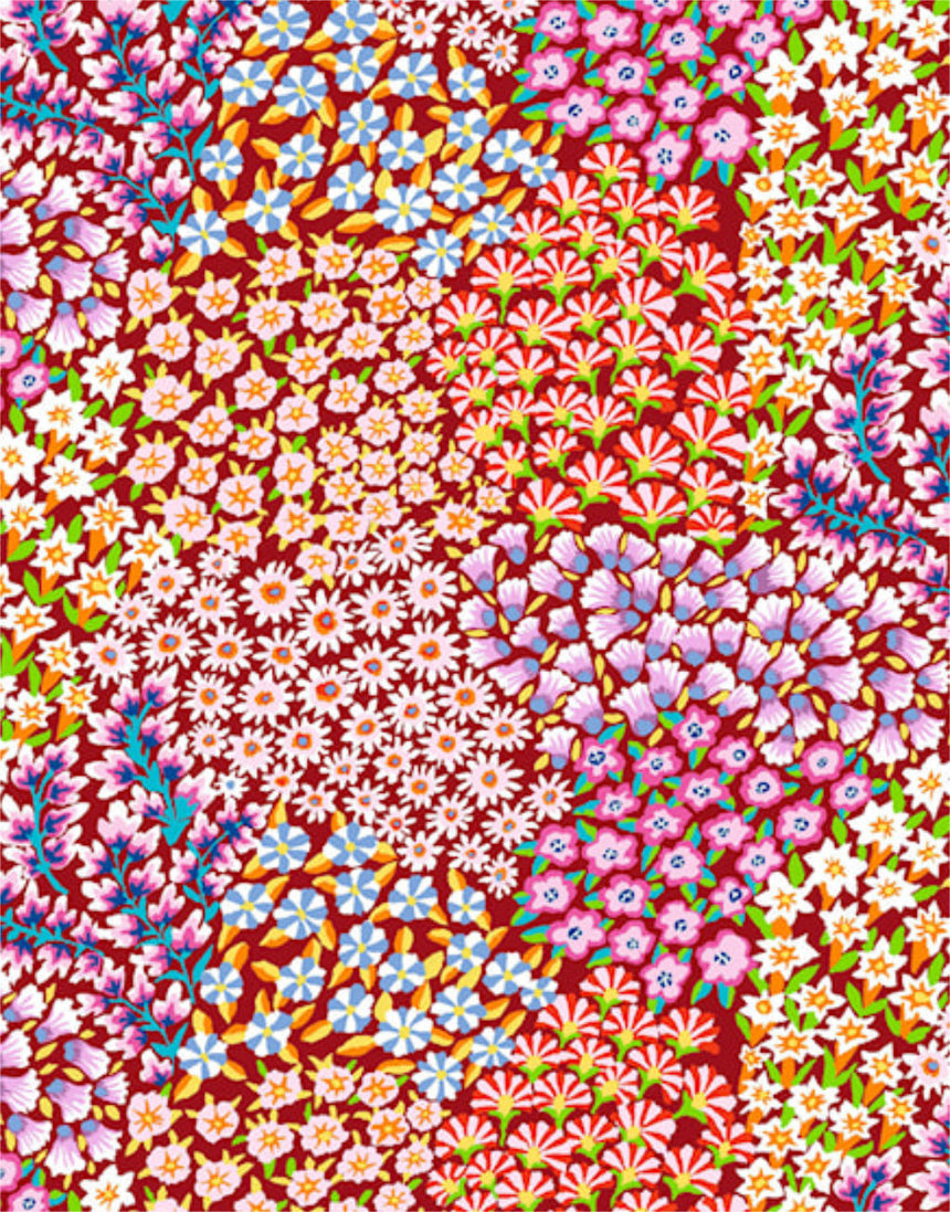 Persian Gardens Rust Cotton Lawn, Kaffe Fassett