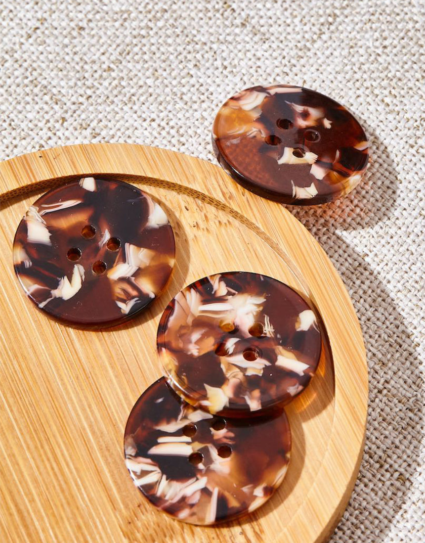 Chai Latte 15mm Button, Set of 15