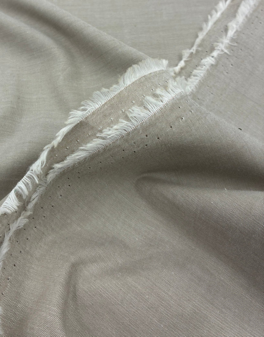 Sand Yarn Dyed Cotton Chambray Fabric
