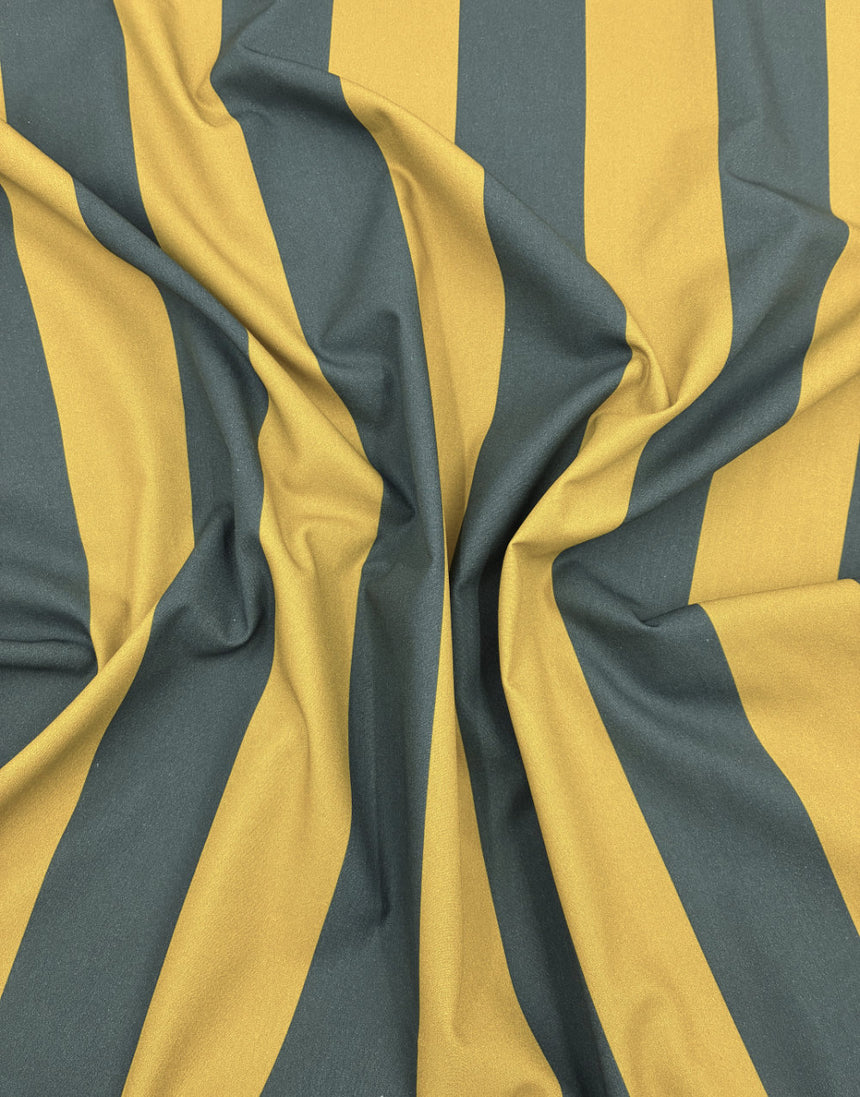Beach Hut  Stripe, Cotton Poplin Fabric, Light and Lush