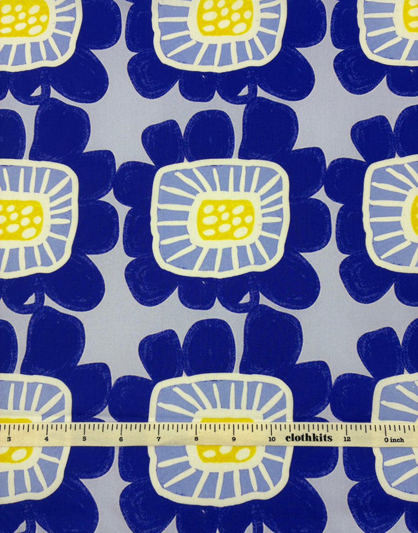 Riku Flower Seaside Cotton Poplin Fabric, Karine+Kind