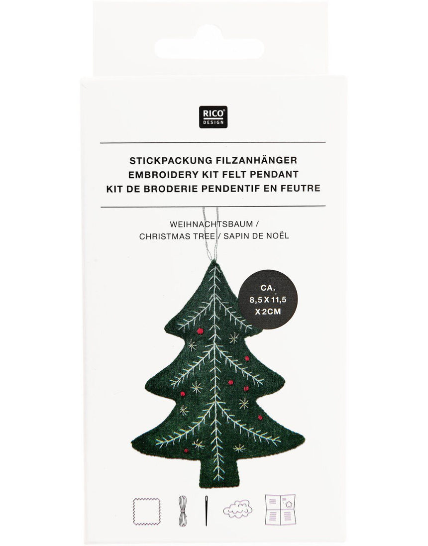 Christmas Tree Felt Pendant Kit, Rico Design