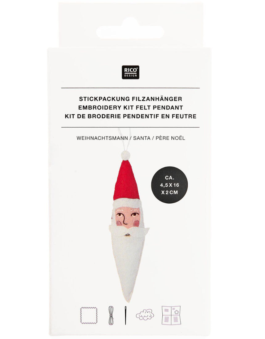 Santa Claus Felt Pendant Kit, Rico Design