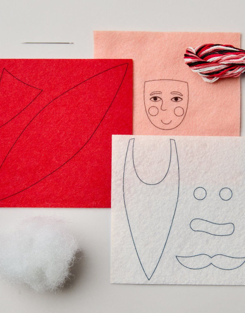 Santa Claus Felt Pendant Kit, Rico Design