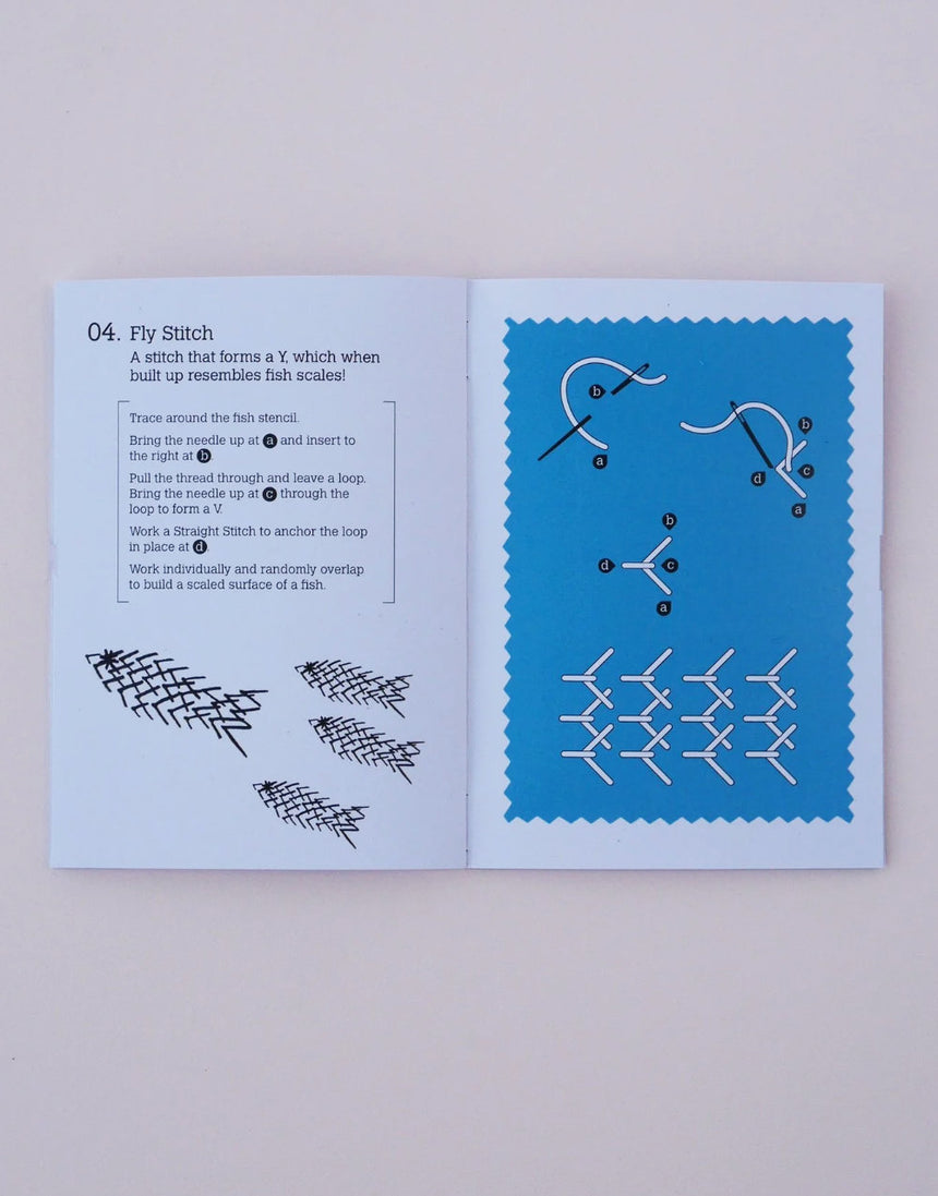 5 Fishes/Stitches Embroidery Kit, Stitch-School