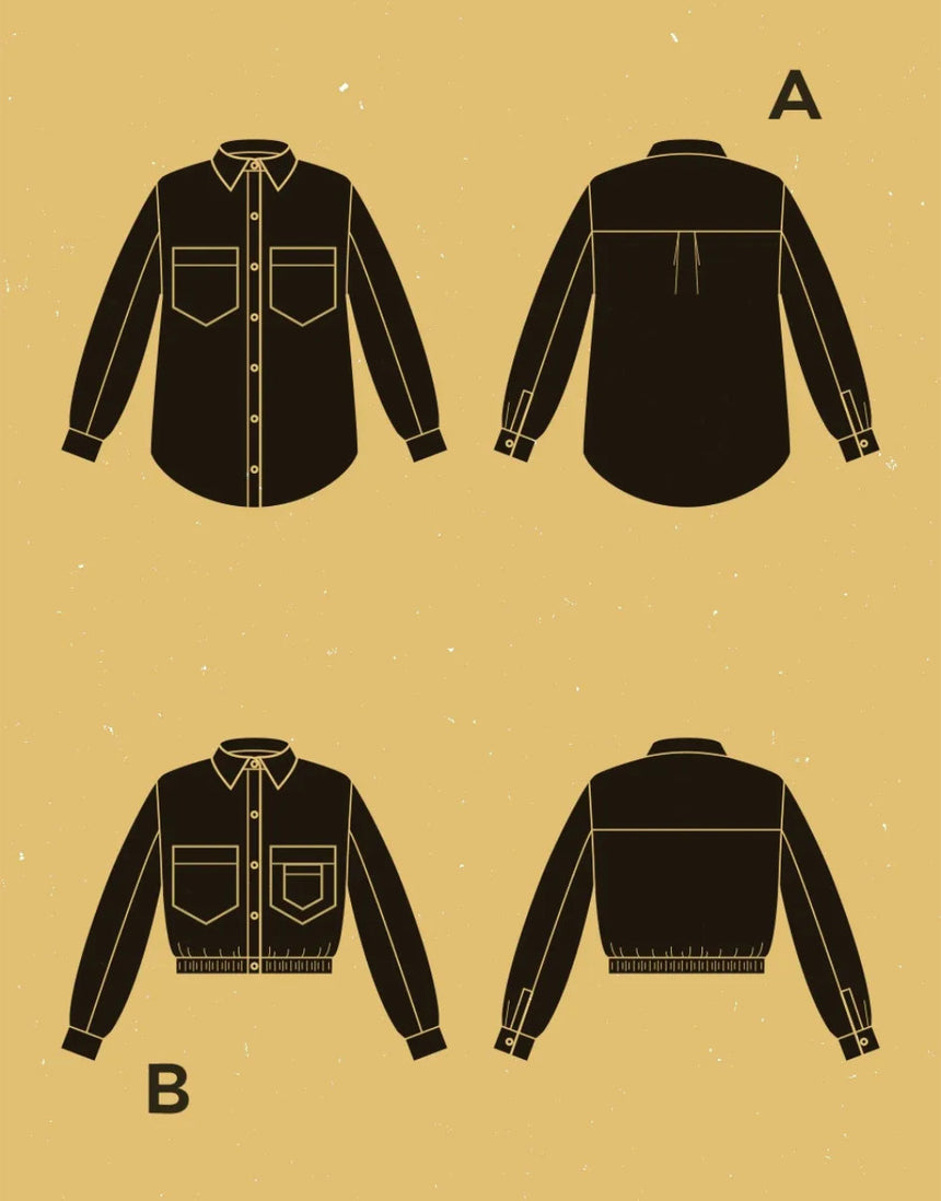 Fougère Overshirt and Jacket PDF Sewing Pattern, Deer & Doe