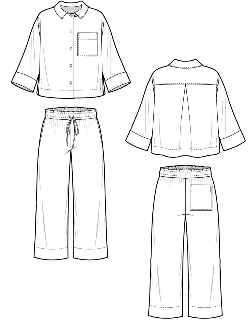 Fran Pajamas PDF Sewing Pattern, Closet Core