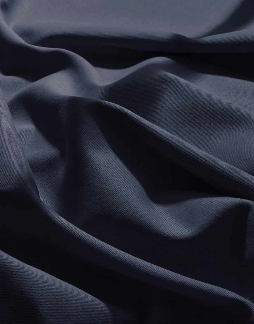 Remnant 1.15m -Deep Charcoal Light Cotton Gabardine Twill Fabric, Atelier Brunette