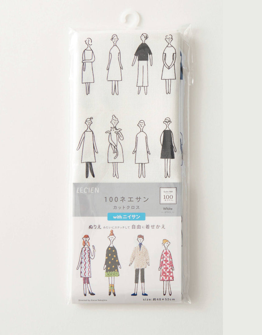 100 Ladies & Gents Embroidery Fabric Panel, Cosmo Embroidery