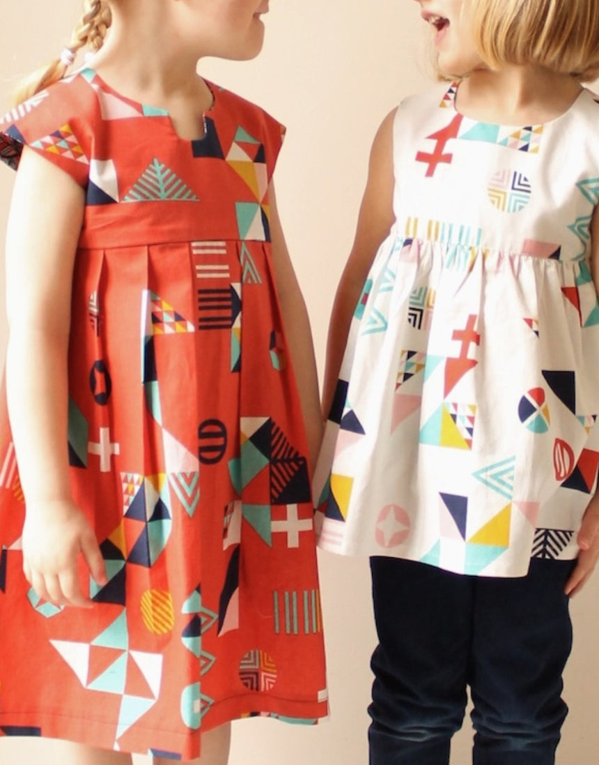 Geranium Girl's Dress (newborn - 12yr), Made by Rae Sewing Pattern