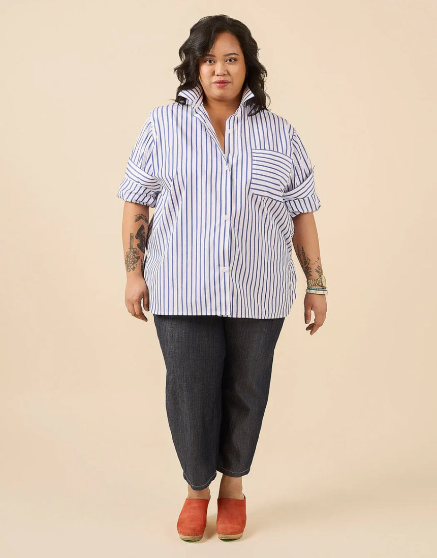 Jenna Shirt and Shirtdress PDF Sewing Pattern, Closet Core