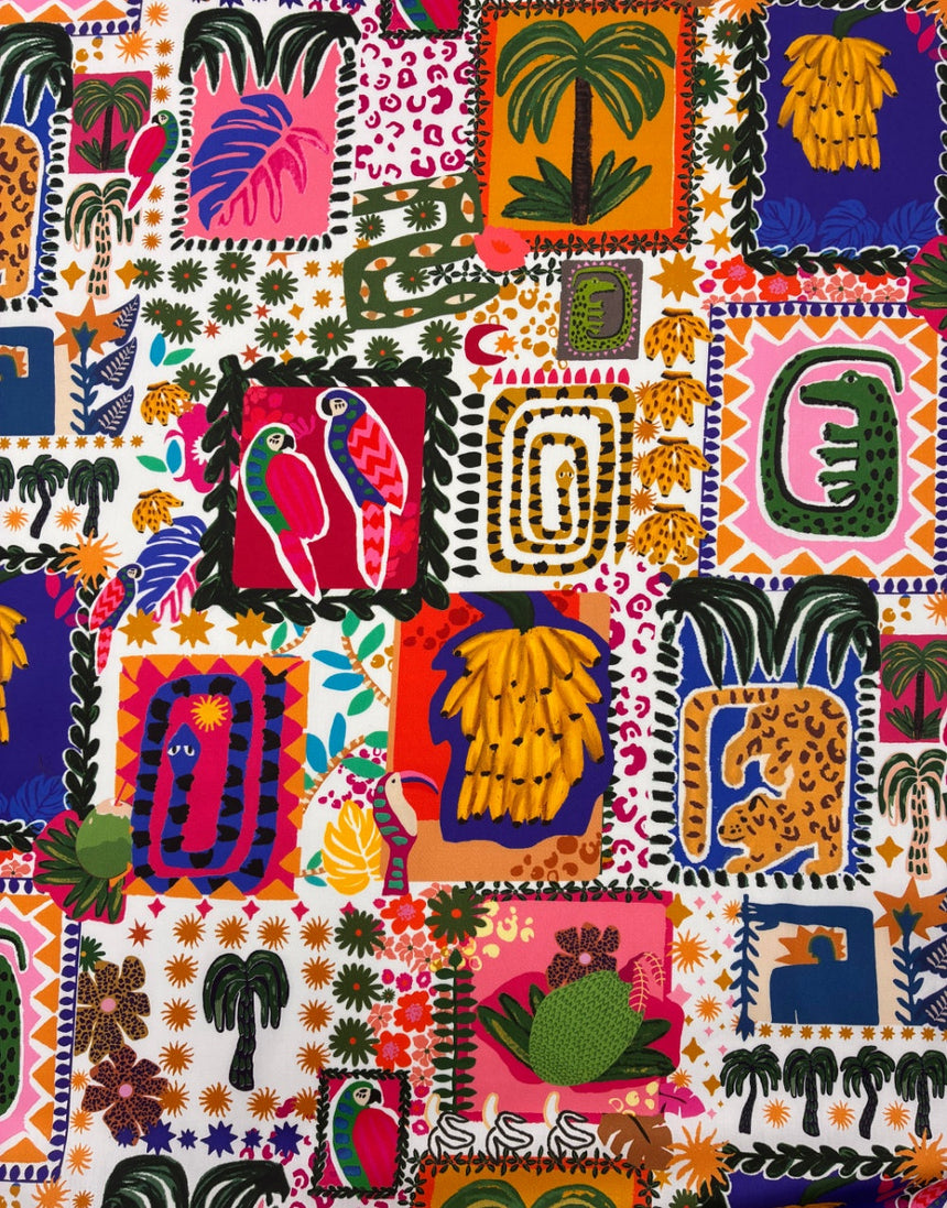 Paradise Patchwork Cotton Sateen Fabric
