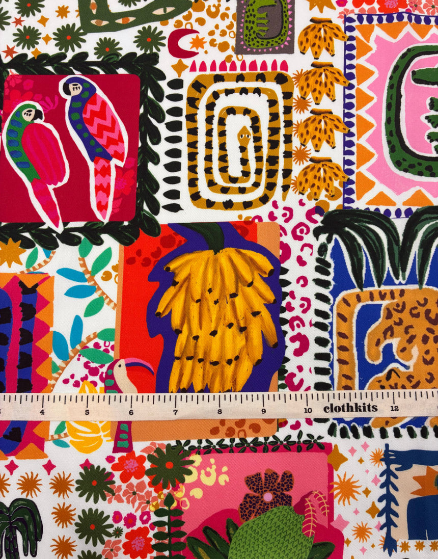 Paradise Patchwork Cotton Sateen Fabric