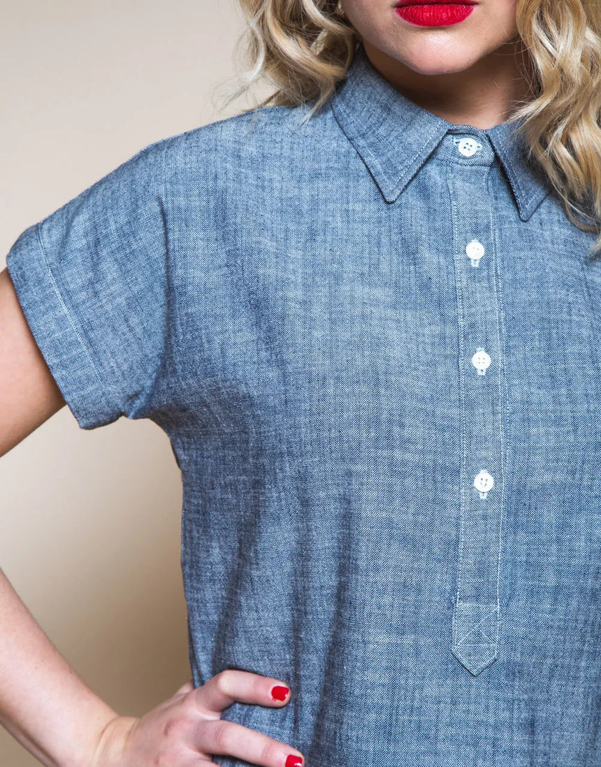 Kalle Shirt and Shirtdress PDF Sewing Pattern, Closet Core