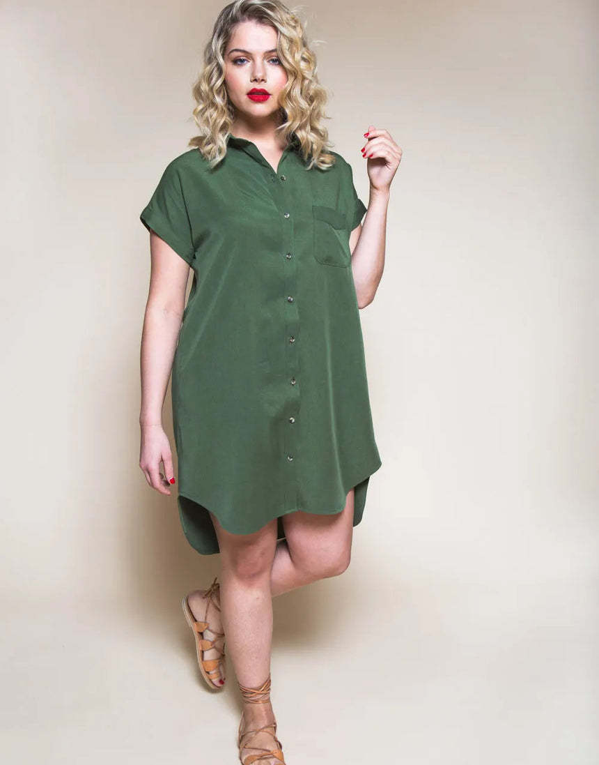 Kalle Shirt and Shirtdress PDF Sewing Pattern, Closet Core