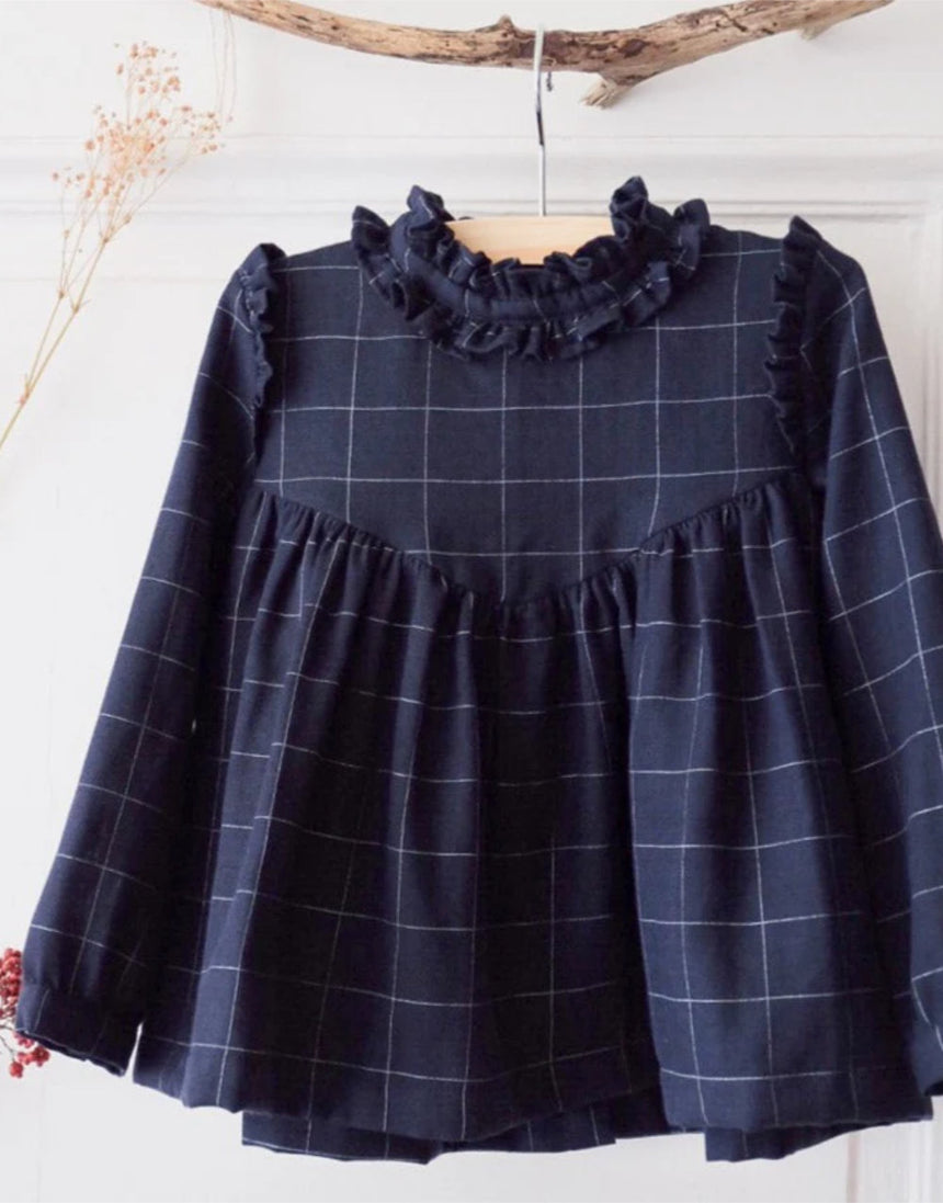 Louise Blouse & Dress Sewing Pattern  (3y - 12), Ikatee