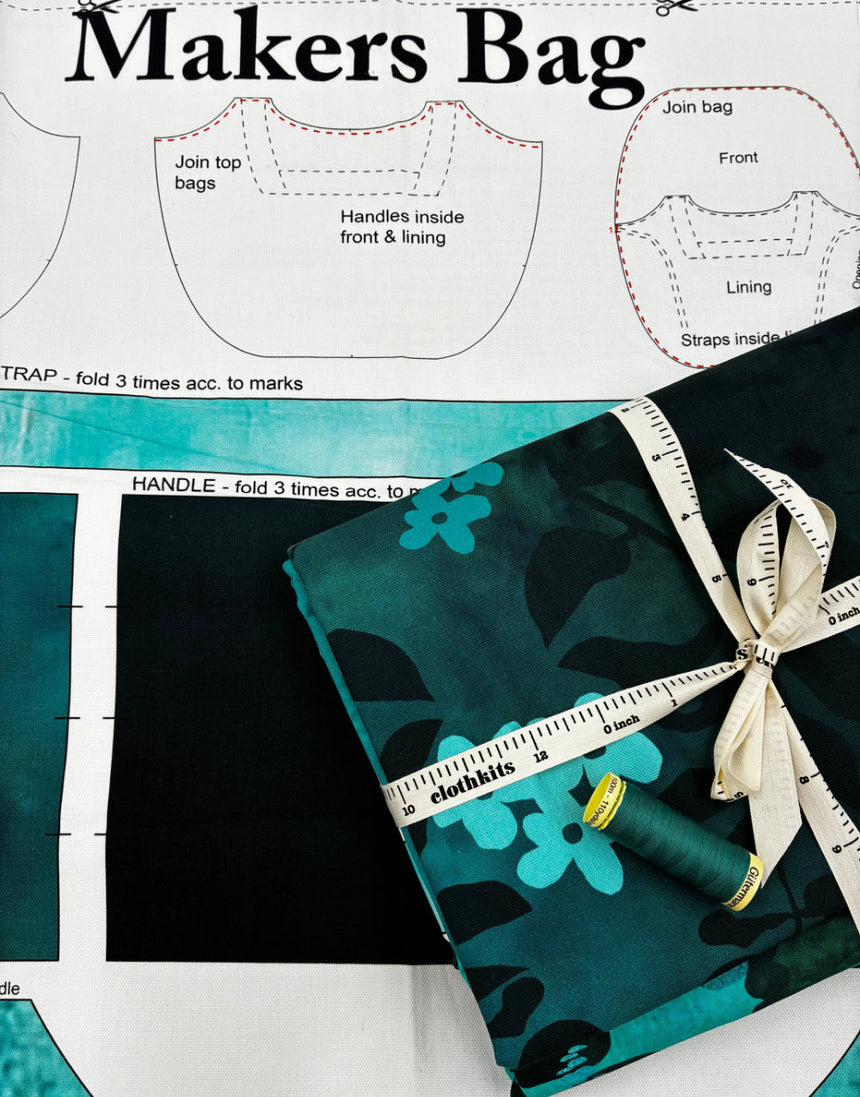 Teal Botanicals Makers Bag Sewing Kit