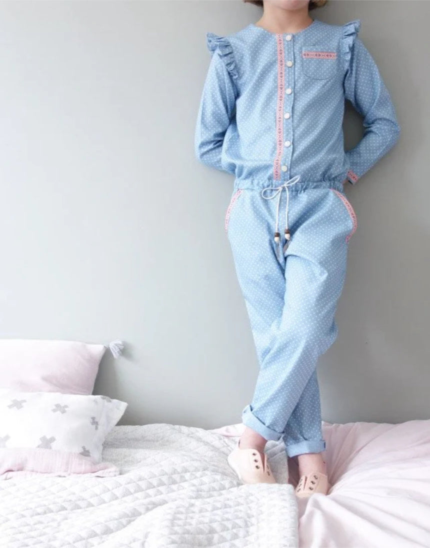 Marieke Jumpsuit/Playsuit & Dress Sewing Pattern (3y - 12y), Ikatee