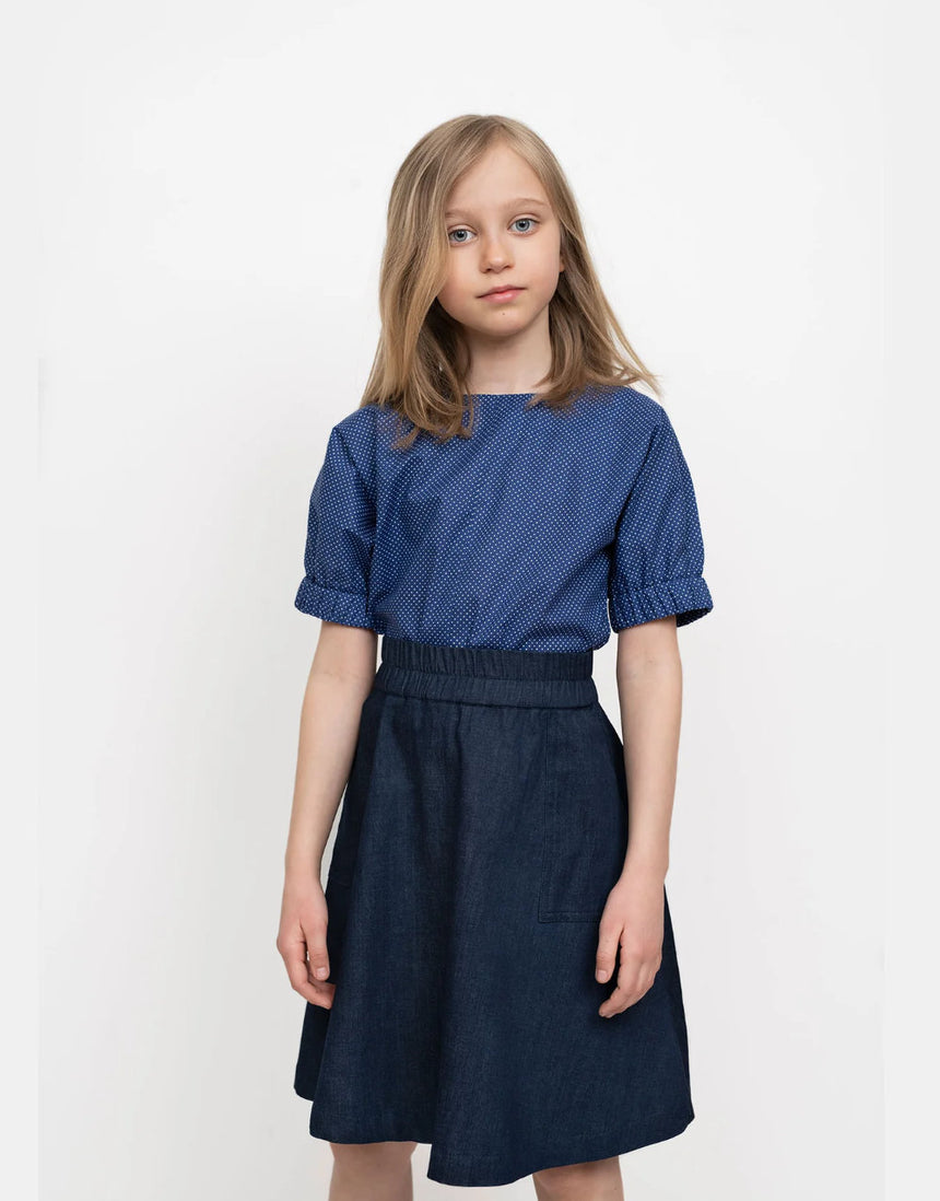 Elastic Waist Maxi Skirt Sewing Pattern, The Assembly Line