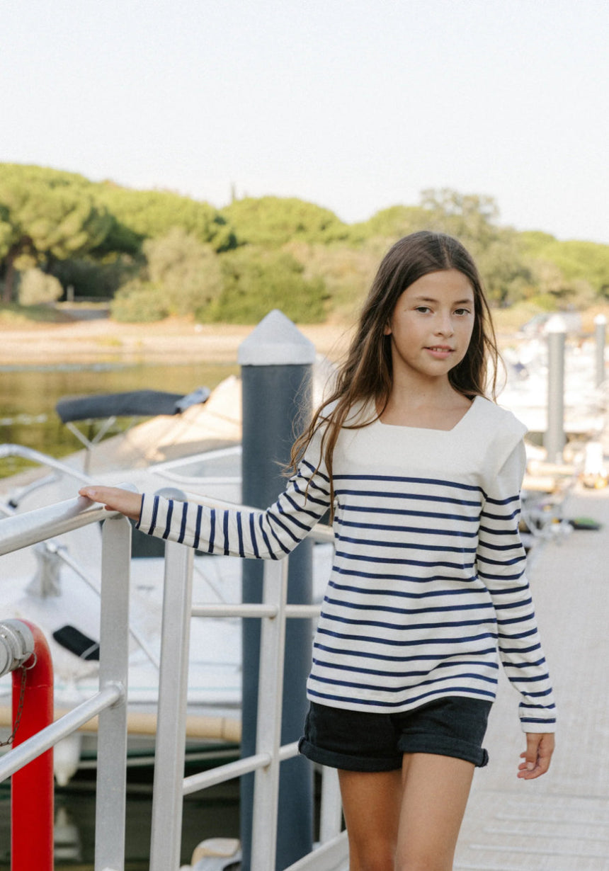 Miss Pirate Breton Top Girls Paper Sewing Pattern, Maison Fauve