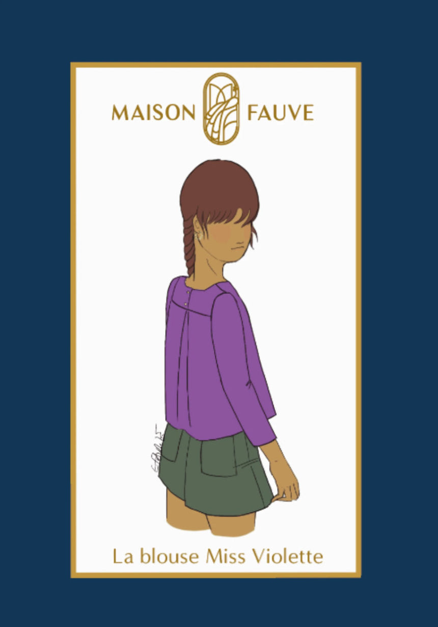 Miss Violette Blouse Girls Paper Sewing Pattern, Maison Fauve