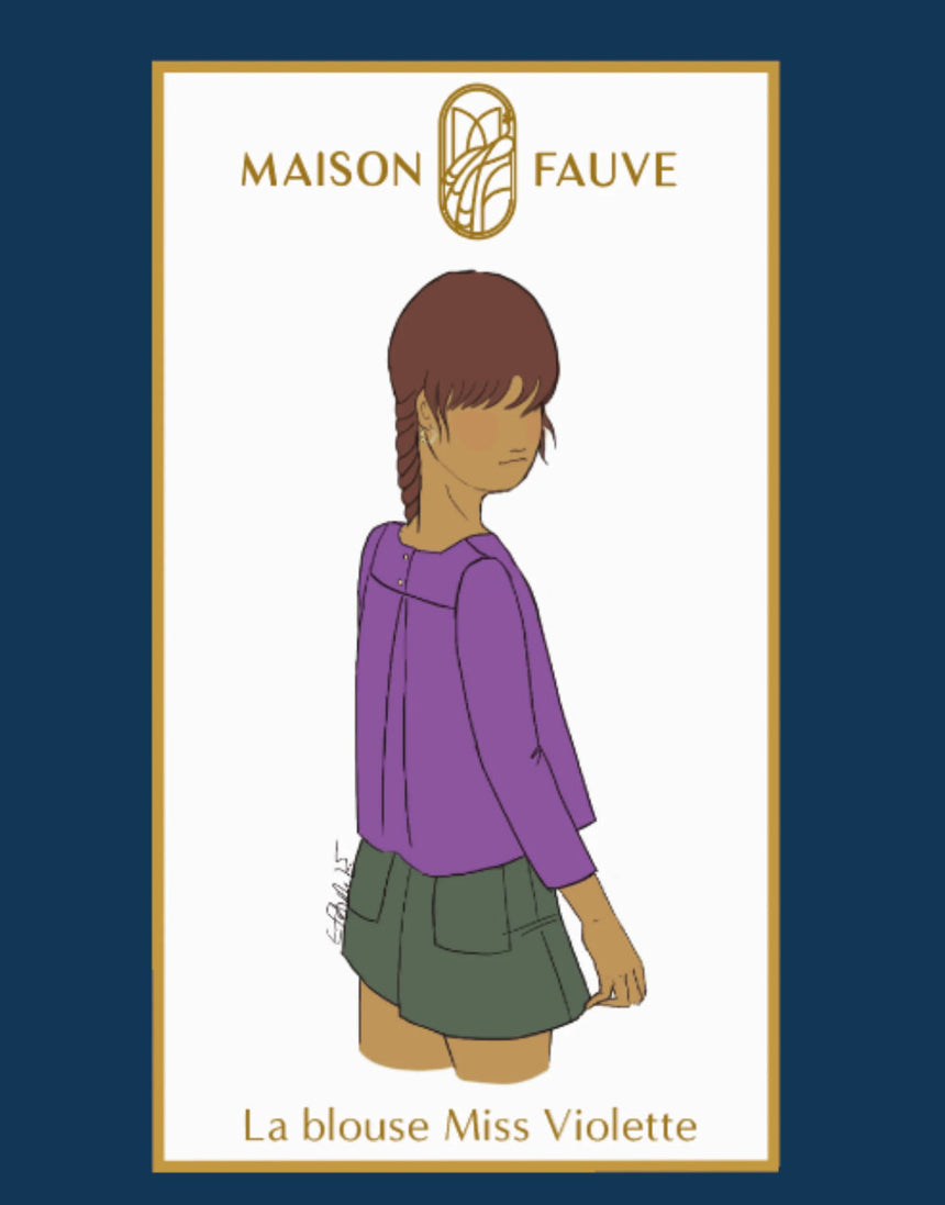 La Blouse Miss Violette Paper Sewing Pattern, Maison Fauve - Girls