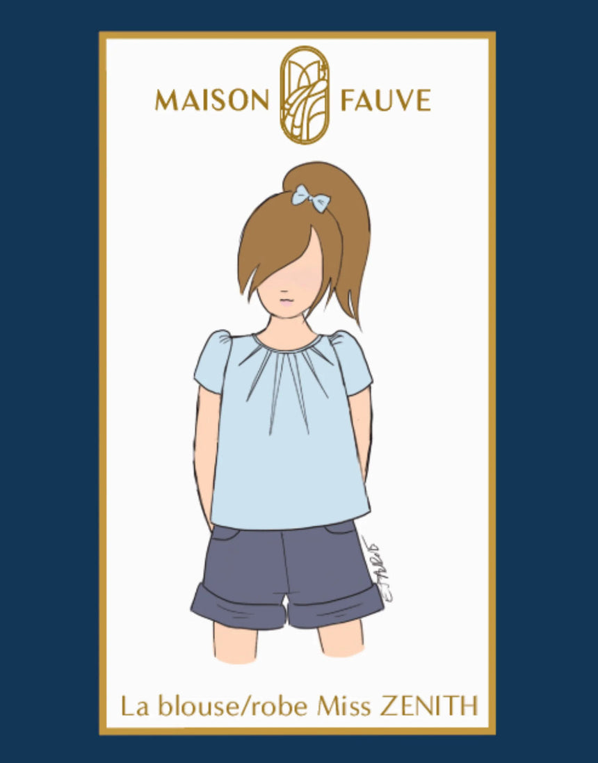 La Blouse/Robe Miss Zenith Paper Sewing Pattern, Maison Fauve - Girls