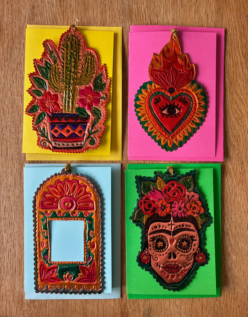 Day of the dead Mexican Hojalata Tin Embossed Decoration Workshop | Two hour | Chichester Craft Courses