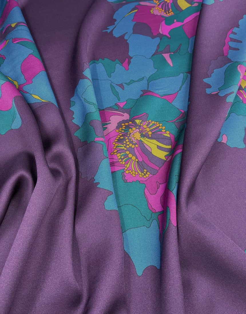 Liberty Fabrics Bickington Satin Viscose,Peony Waltz A