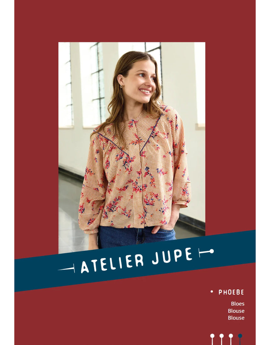 Phoebe Blouse Paper Sewing Pattern, Atelier Jupe