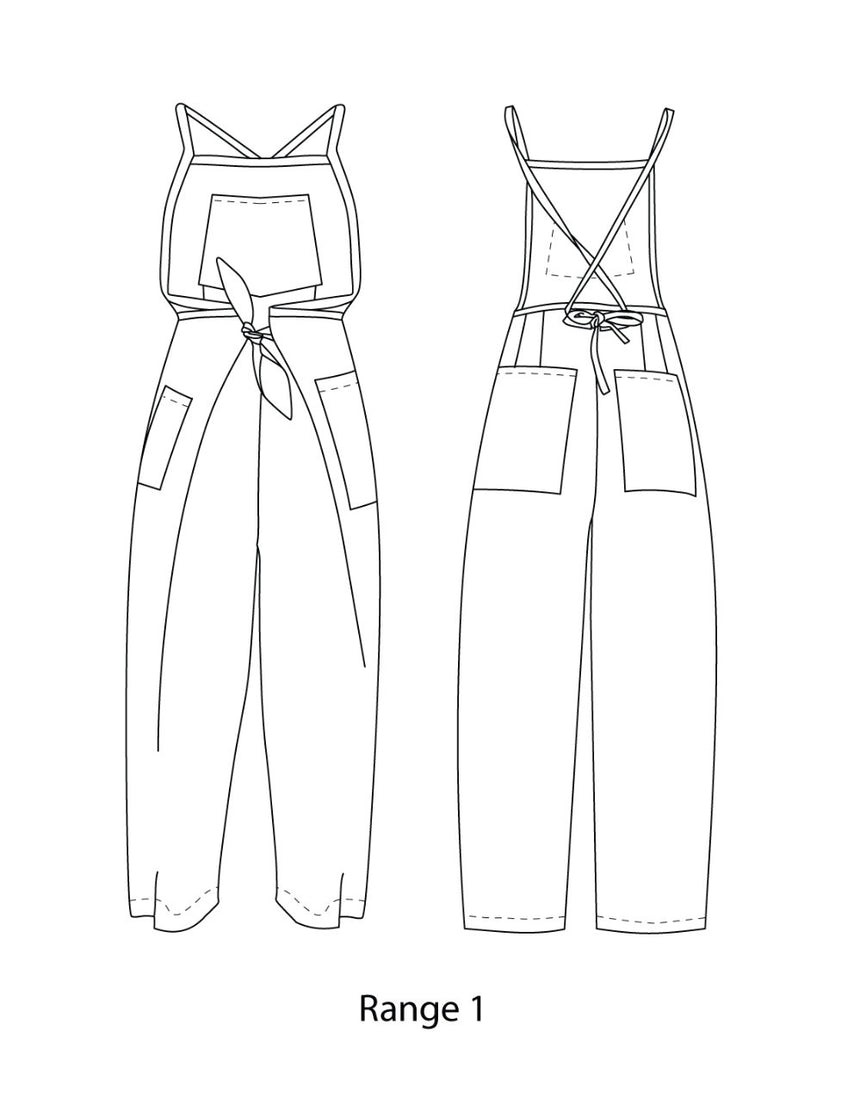 Pincha Wrap Overalls PDF Download Sewing Pattern, ReadyToSew