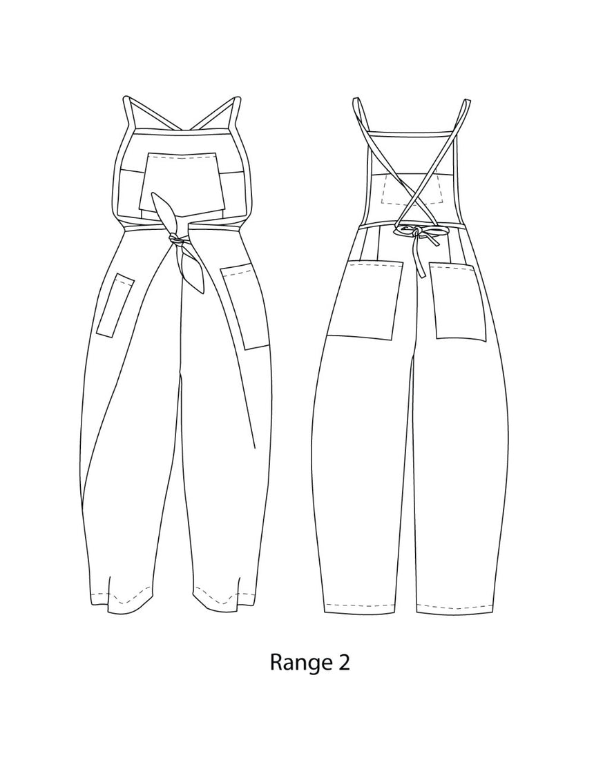 Pincha Wrap Overalls PDF Download Sewing Pattern, ReadyToSew