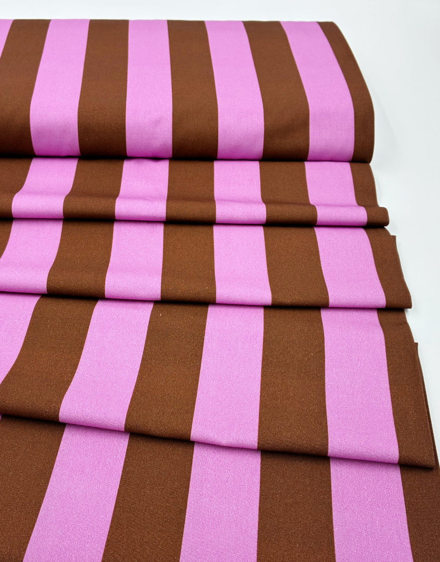 Neapolitan Stripe, Cotton Poplin Fabric, Light and Lush