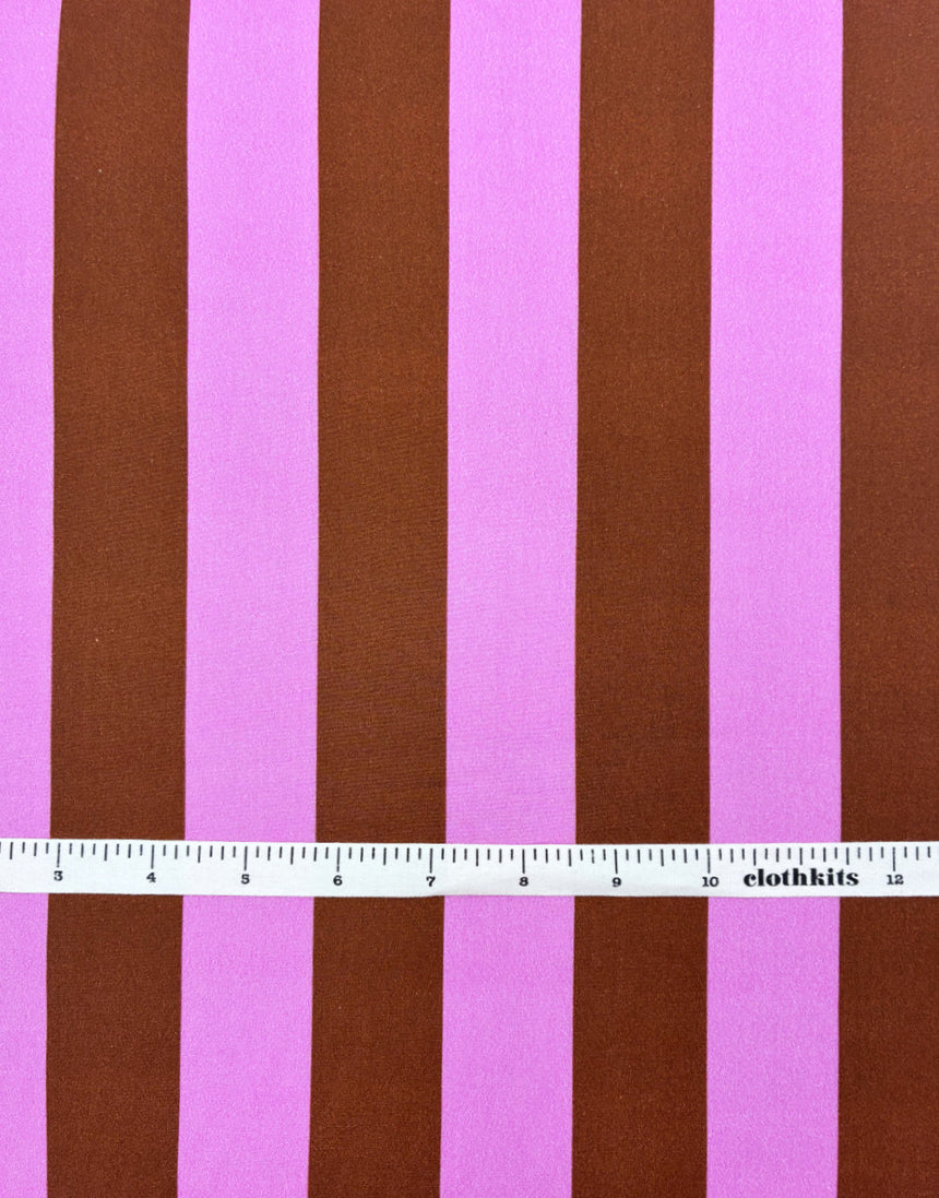 Neapolitan Stripe, Cotton Poplin Fabric, Light and Lush