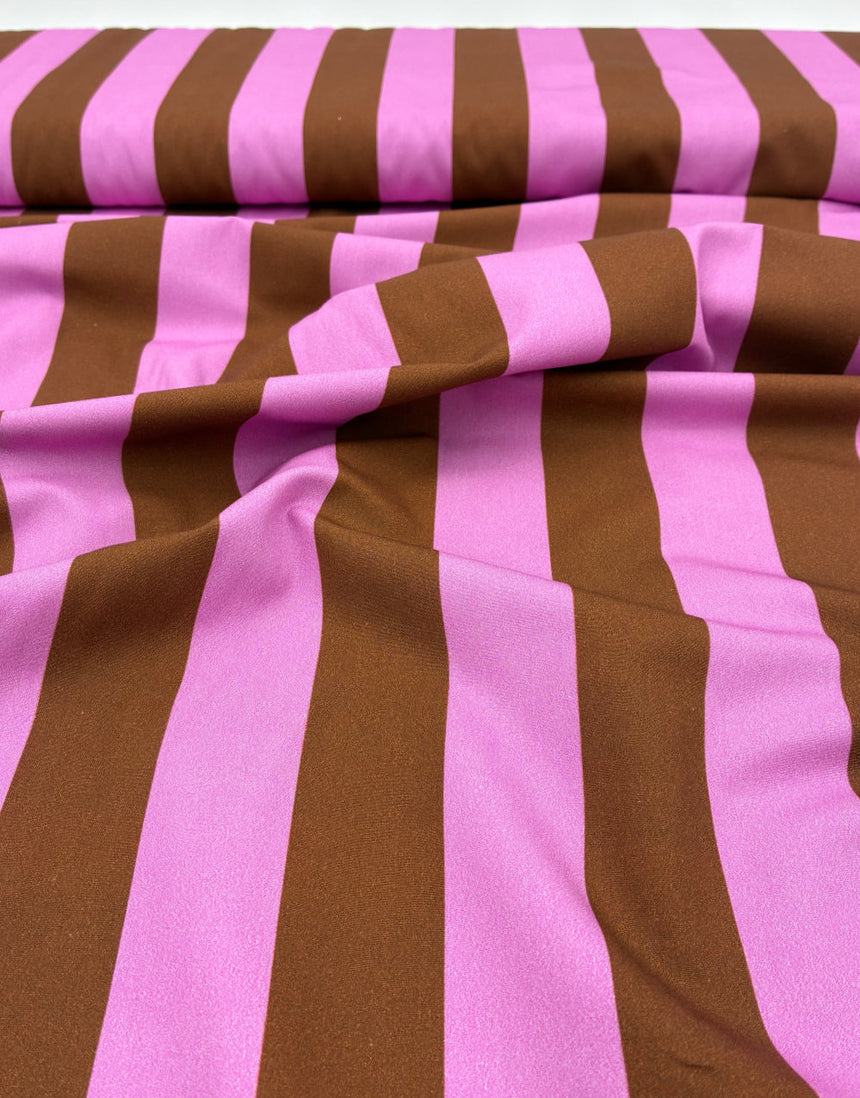 Neapolitan Stripe, Cotton Poplin Fabric, Light and Lush