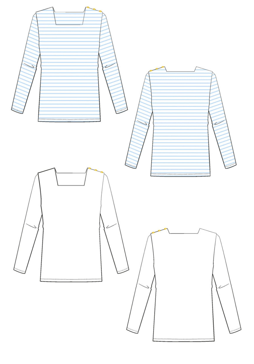 Pirate Breton Top Paper Sewing Pattern, Maison Fauve