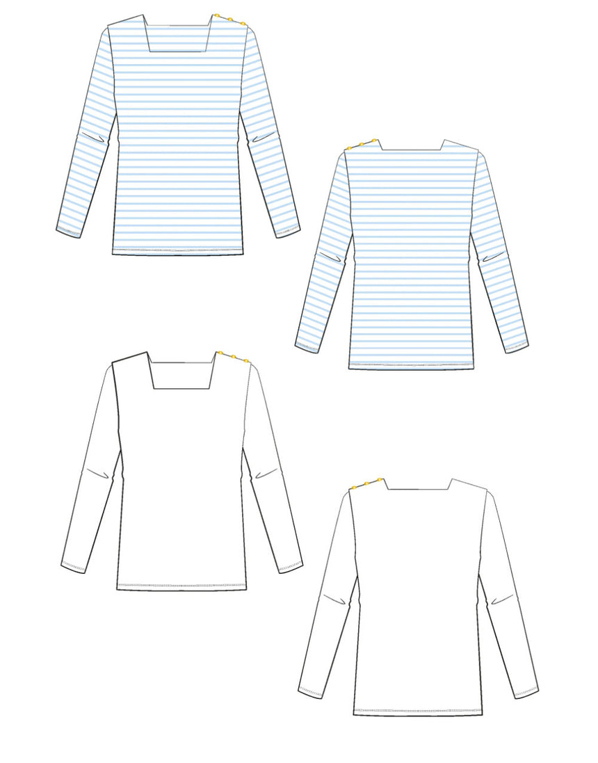 La Marinière Pirate Breton Top Paper Sewing Pattern, Maison Fauve